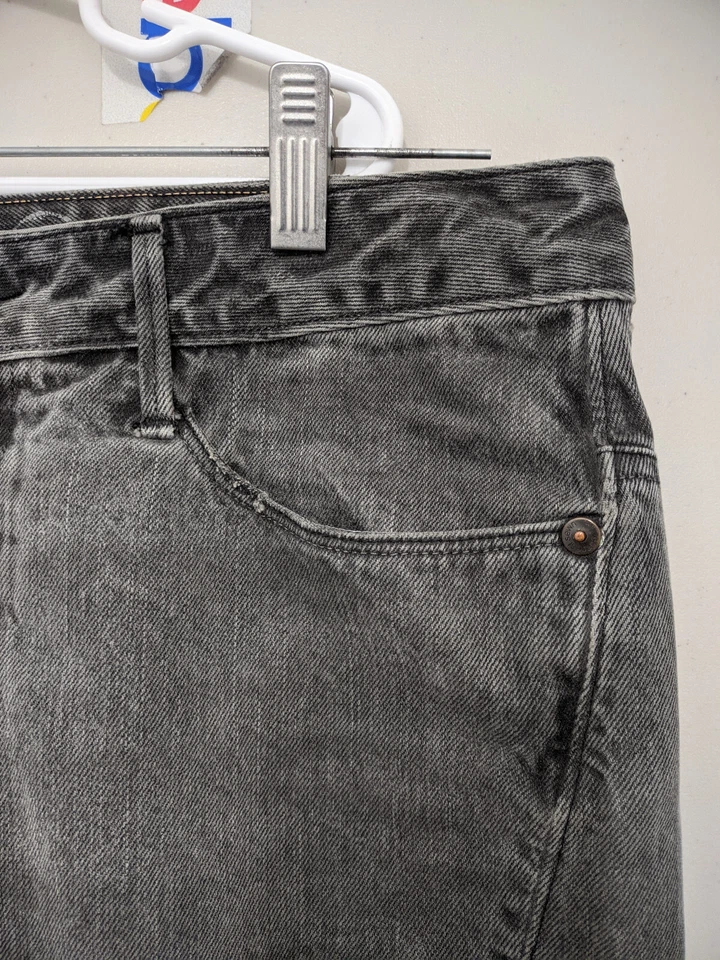 Saia jeans Ernest costurada feminina 29 cinza Charlotte 79 lápis 100% algodão - Imagem 4 de 4