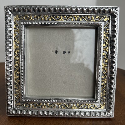 Vintage Frame-ology Carved Square Picture Frame Heavy Silver