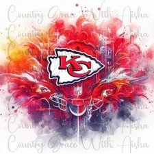Sublimation Transfer Chiefs Football Ready To Press Heat Transfer