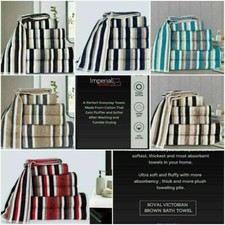 Victorian Stripe Limited Edition Bath Towel Bath Sheet and Bale Set 4 , 6 , 9