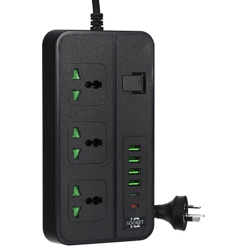 Power Strip Extension Cord Flat Plug Power Strip Surge Protector Charging