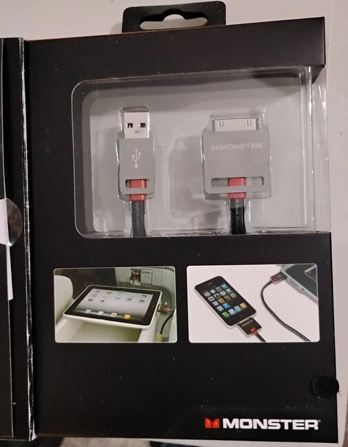 Monster iCable Dock Connect NOVO NA CAIXA Iphone Ipad Ipod 1M USB Sync 3,28 pés - Imagem 3 de 4