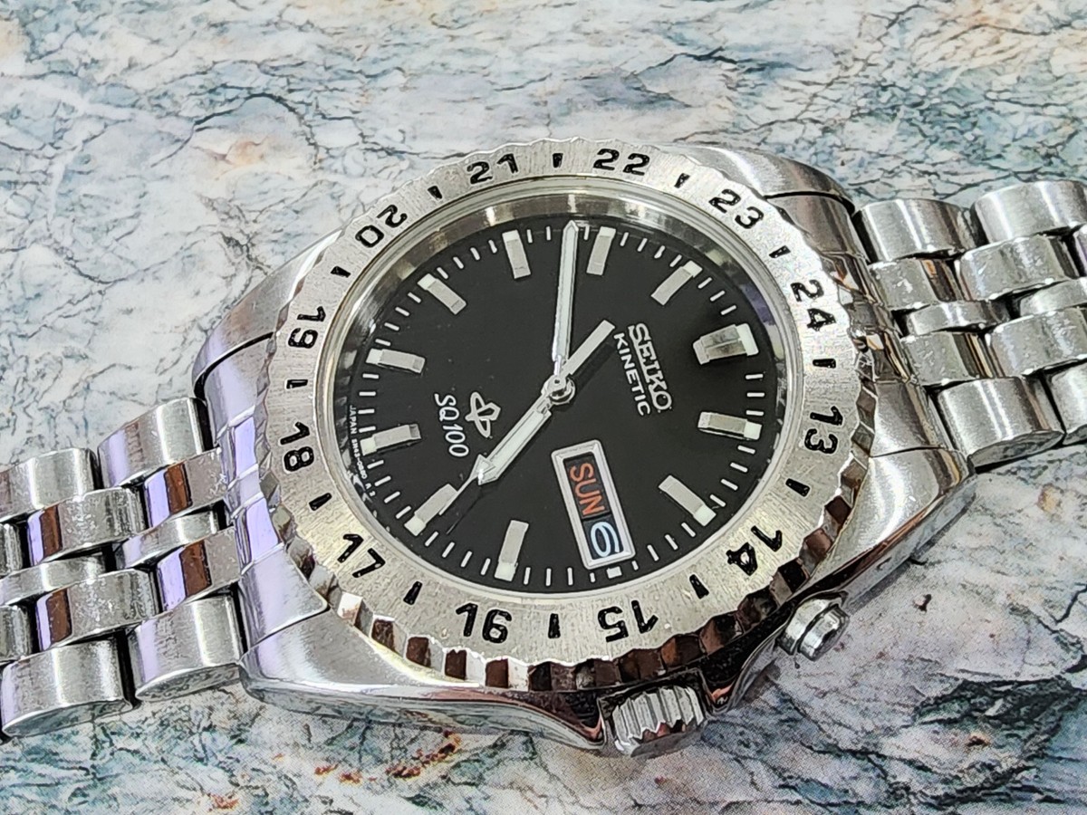 の*り様 SEIKO KINETIC 5m43-0B90 SQ100 可動品 SEIKO - SEIKO KINETICキネティック 5m43-0B90 SQ100 可動品の