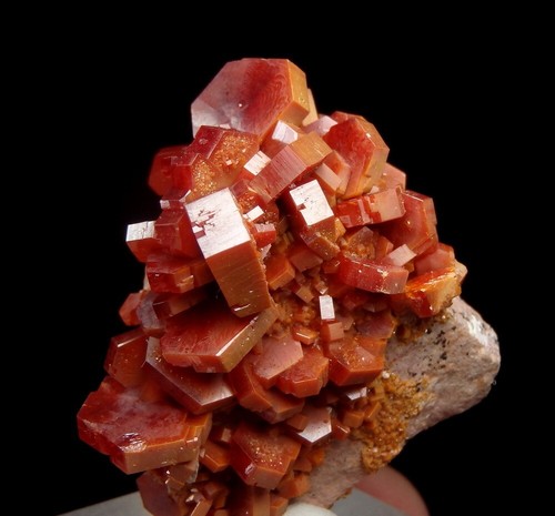 VANADINITE beautiful RED lustrous crystals ! MOROCCO Mibladen /pk858 - Picture 3 of 19