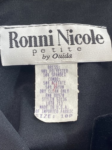 Ronni Nicole Women 10P Black Velour Satin Cuffs/Collar Gothcore Wed USA NWT - 第 9/10 張圖片