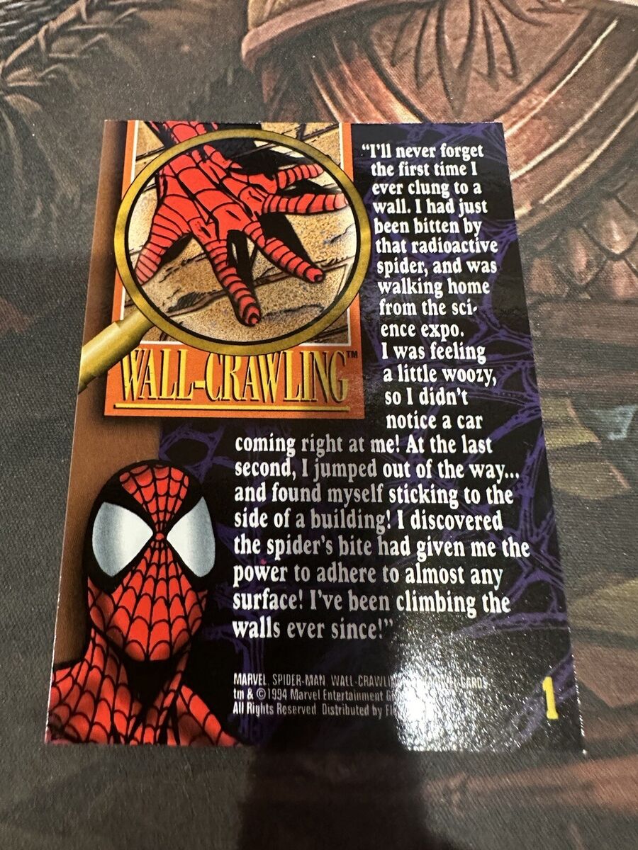 The Amazing Spider-Man 1994 Fleer Marvel Wall Crawling The Amazing Spider-Man 1994 Fleer Marvel Wall Crawling
