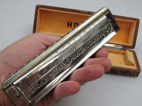 Llave modelo profesional vintage HOHNER 64 Chromonica Harmonica C 4 octavas - Imagen 17 de 24