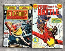 DC War! BLITZKRIEG #4 & FOUR STAR BATTLE TALES #1 Russ Heath cover! (2 LOT)