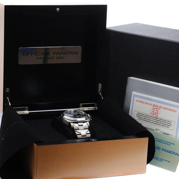Panerai — Officine Panerai Luminor PAM00124 44mm SS Black Dial Automatic Watch #C3019