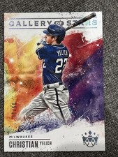2022 Diamond Kings Gallery of Stars Holo Christian Yelich SP #d /25