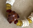 Hawaiian Bao Bao Bracelet With Netsuke Bead Frog And Ostrich Shells — photo 3