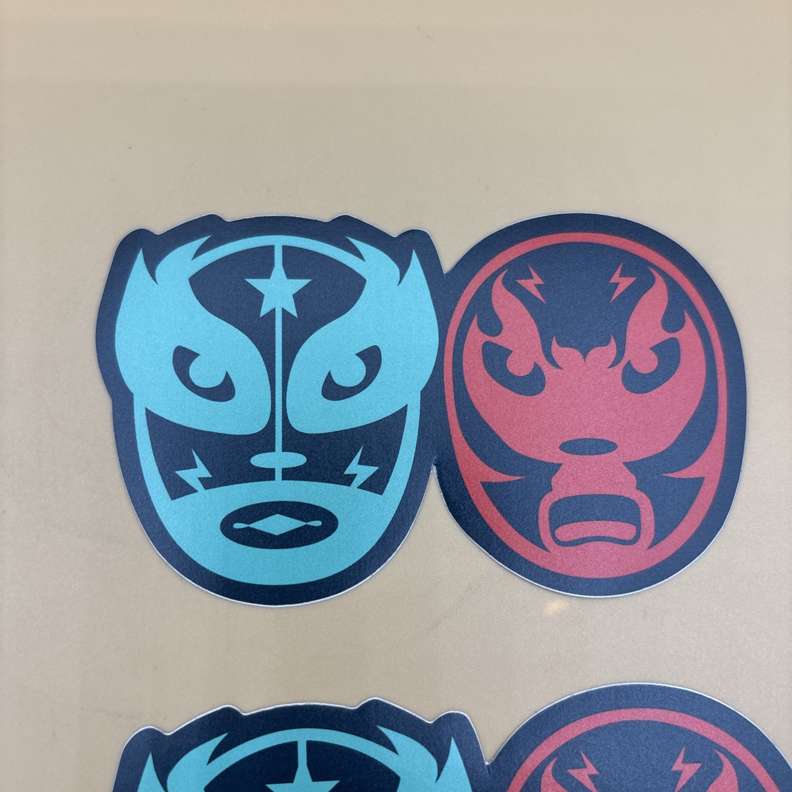 Michi Luchadores Beer Stickers Beast Brewing Set Of 2 Stickers