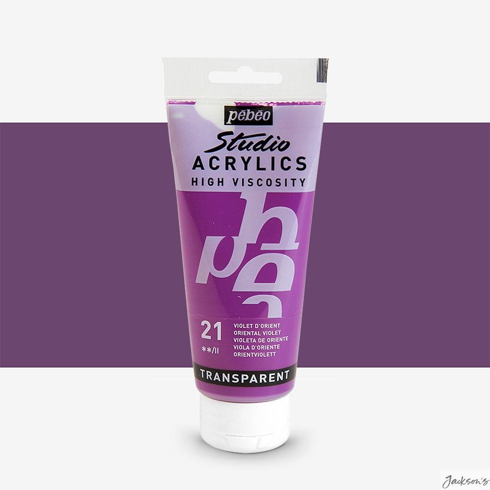 Pebeo Studio Acrylic Paint High Viscosity 100ml Tube Oriental Violet