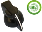 1/4" Shaft Black "Chicken Head" Knob Pointer w/ Indicator Retro- Philmore 277A -