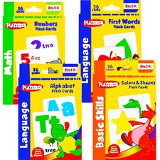 Playskool Flash Cards - 4 Sets of Flash Cards Alphabet, Numbers, Colors and ...