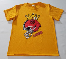 Kansas City KC Chiefs NFL T-Shirt YOUTH KIDS Large Yellow Cotton