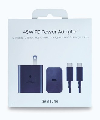 Genuine Samsung 45W Super Fast Wall Charger USB-C Power Adapter Cable EP-T4510