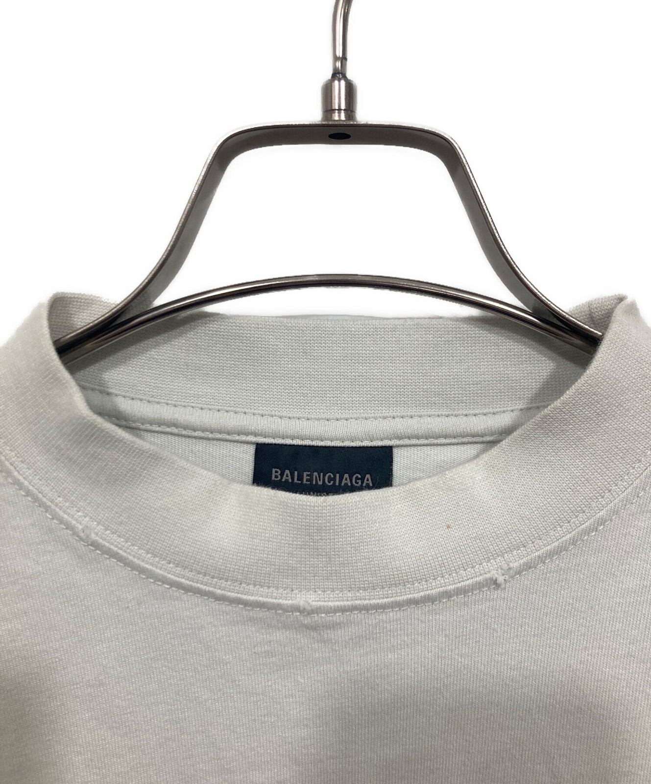 BALENCIAGA Vintage-processed logo cut-and-sew T-shirt Size: 1 TJ21 739027  TOVO1 thumbnail 3