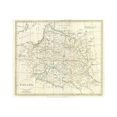1799 Clement Cruttwell Map Showing Partitioned Poland and Lithuania