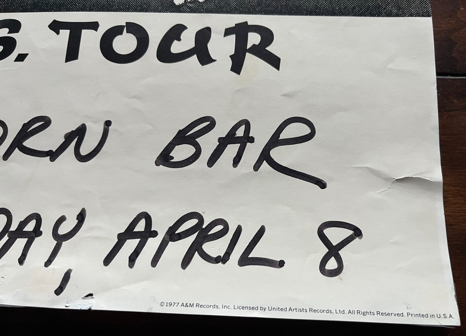 THE STRANGLERS RARE 1977 ORIGINAL A&M US TOUR POSTER 4/8/78 MPLS SHOW ...