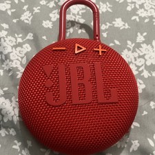 JBL Clip3 Max Bluetooth Clip-On Portable Speaker Red Fabric Round