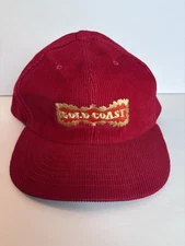 Gold Coast Casino Las Vegas Corduroy Hat Vintage Otto Cap Snapback Yupoong Red