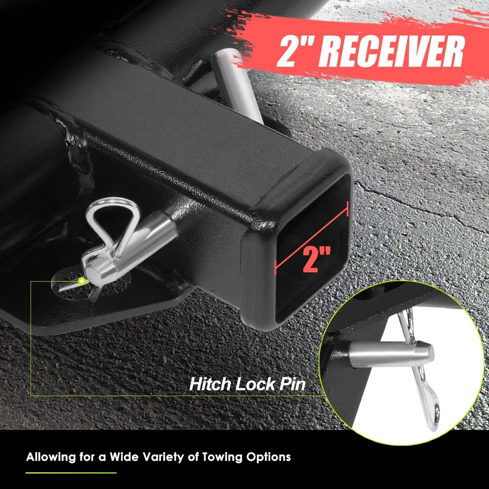 Kit de remolque receptor de enganche de remolque clase 3 parachoques trasero 2" para Dodge Durango 98-03 Foto 4 de 4