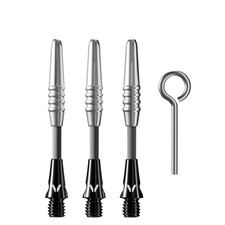 Viper Carbon Fiber Dart Shafts - Short - Silver  Black