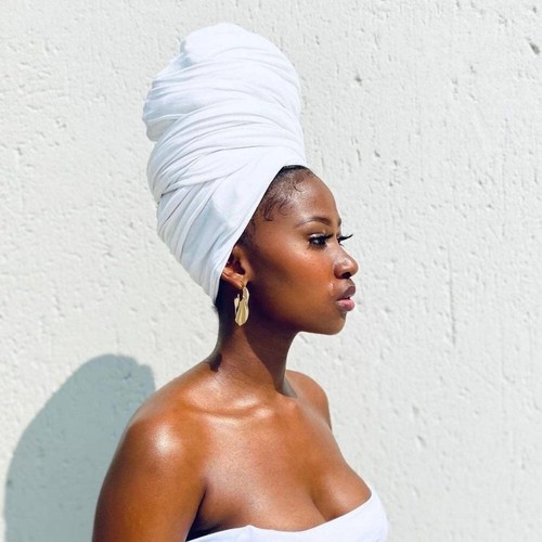 Kopftuch für schwarze Frauen Haarschal afrikanisch dehnbar Stirnband für Dreadlocks - Bild 2 von 7