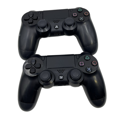 LOT OF 2 SONY PlayStation 4 Black CUH-ZCT1U DualShock Controllers #L9543 VH