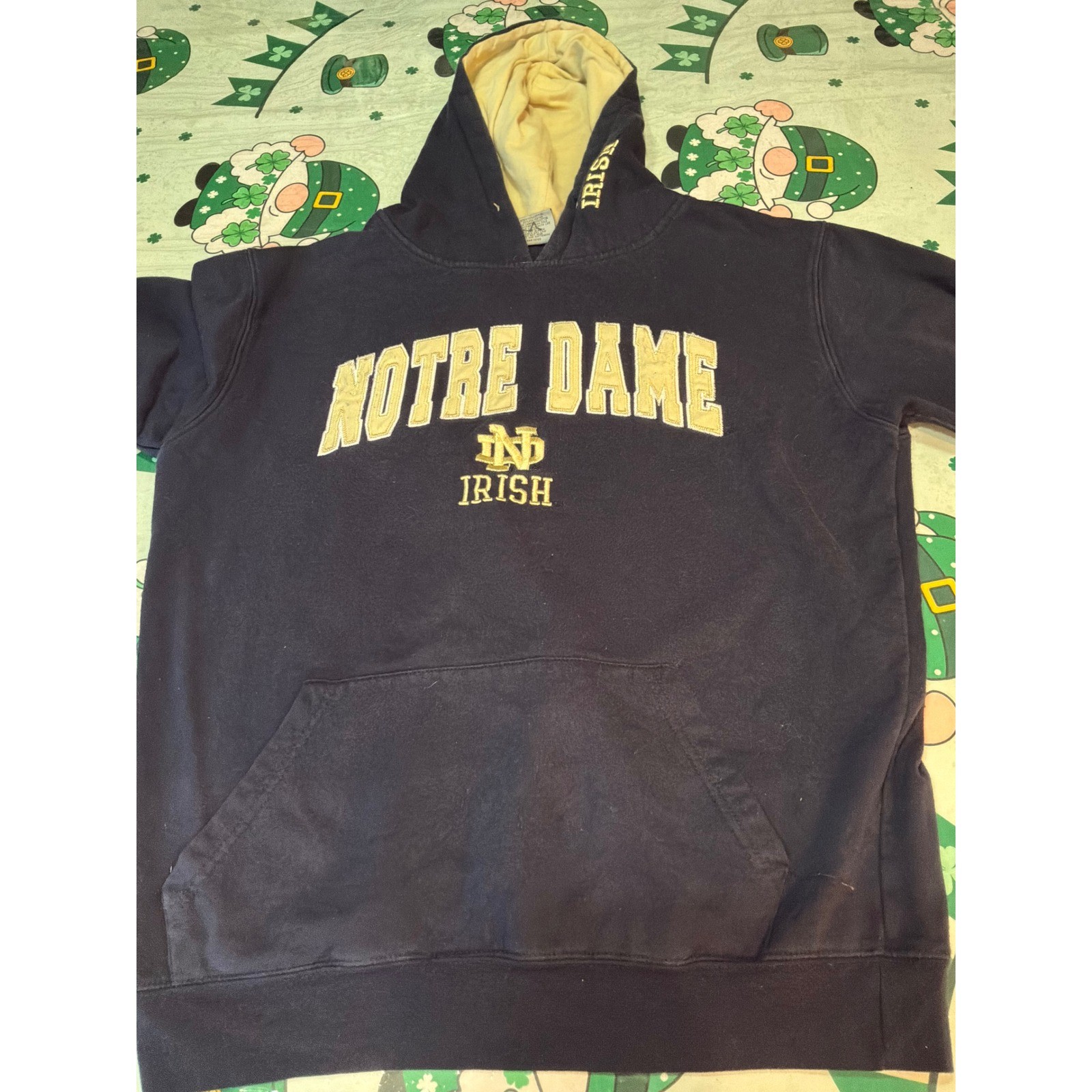 Stadium Athletics Notre Dame Fighting Irish Hoodie Navy Blue Womens M Sweatshirt