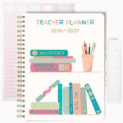 Teacher Planner 2026-2027 Horizontal Lesson Plan Book for Teachers Colorful