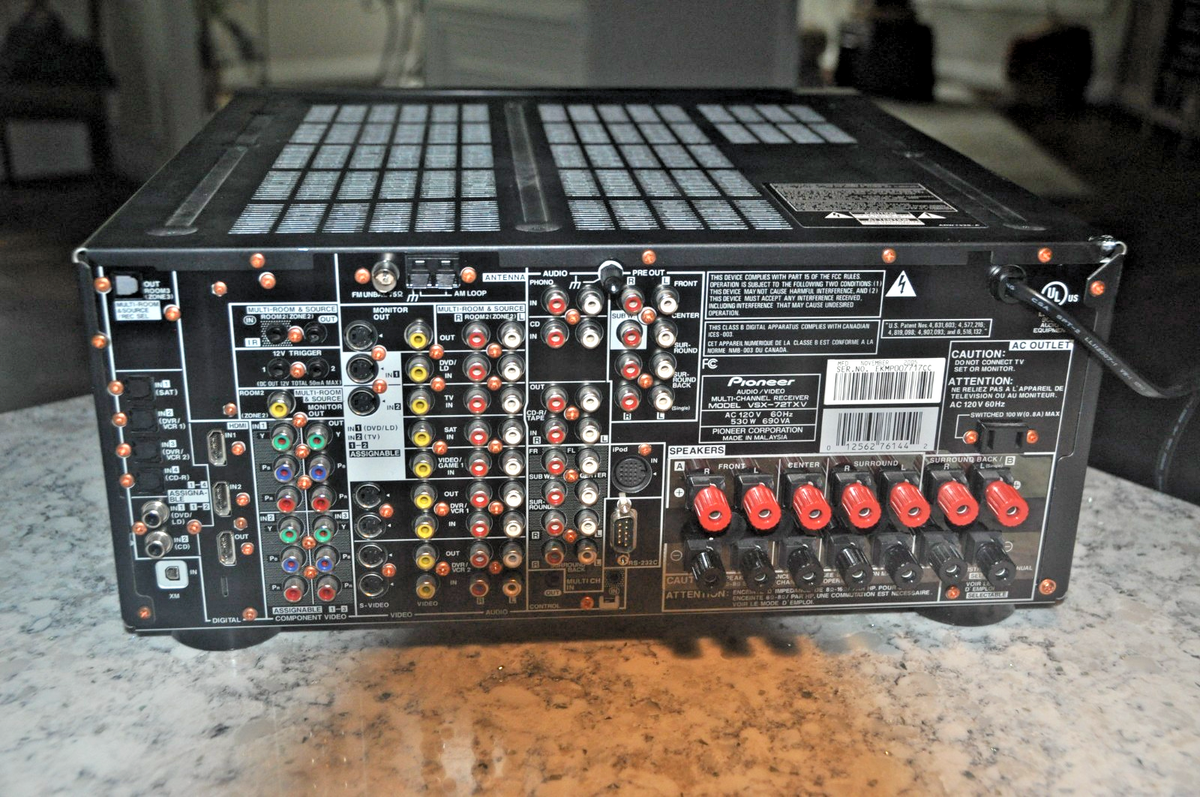 Pioneer Elite VSX 72TXV 7.1 Channel 130 Watt Receiver Bundle with