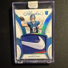 Jaxson Dart 2025 Factory Sealed Panini Flawless Nike Swoosh Patch 2/2 Giants CS
