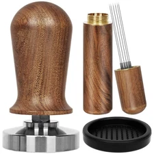 51mm Espresso Tamper Set, 30 lb Consistent Pressure Calibrated Coffee Tamper ...