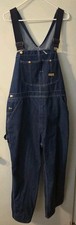 Toughskins Union USA Made Denim Blue Jean Bib Overalls Size 38 x 28