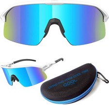 Polarized shield wrap around Cycling Sunglasses Men Women Baseball ski Triath...