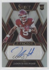2023 Panini Select Draft Picks Silver Prizm Jadon Haselwood #XS-JHA Auto n0c
