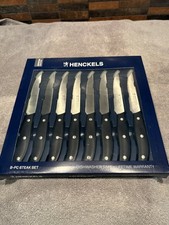 Henckels Definition 4.5in Blade Stainless Steel Steak Knife Set of 8 NEW