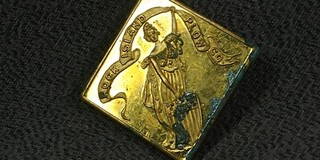 1900s Watch Fob Medal Picture Rock Island Plow Liberty Gang Farm Machine Antique