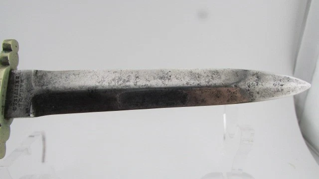 Antiguo cuchillo de bota daga Manson Sheffield de la era de la Guerra Civil Foto 4 de 4
