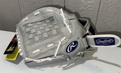 RAWLINGS SURE CATCH 12'' YOUTH FAST PITCH SOFTBALL GLOVE Gray LEFT HAND THROW