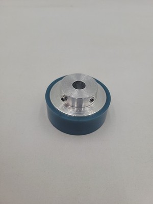 2'' Polyurethane Hubbed Drive Roller, 3/8'' Bore, Aluminum Core, Friction Wheel