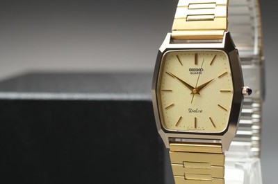 Vintage 1982 N MINT Seiko Dolce 6030-5480 Tungsten Tank Quartz