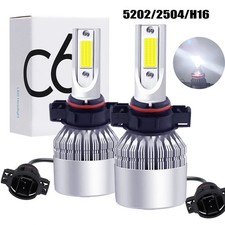 1 Pair 5202 5201 Ps24w Psx24w 2504 9009 5200 H16 Led Fog Light Bulb 6000k 1 Pair 5202 5201 Ps24w Psx24w 2504 9009 5200 H16 Led Fog Light Bulb 6000k