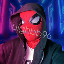 Spiderman Full Face Mask Moving Eyes Chin Headgear Halloween Super Hero Cosplay — image 13