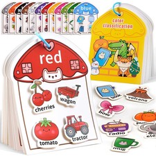 Montessori Busy Book Color Sorting Toys for Toddlers 2-4, Educational Prescho...
