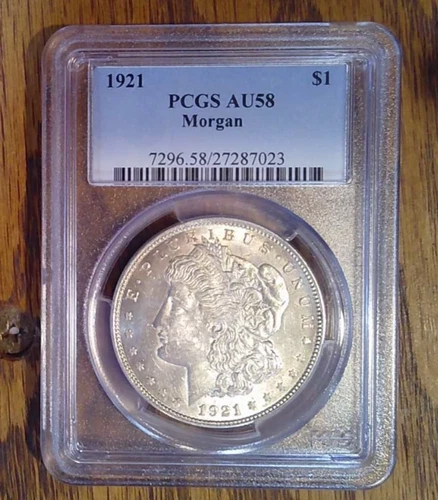 1921-P Morgan Silver Dollar PCGS AU58 (023)