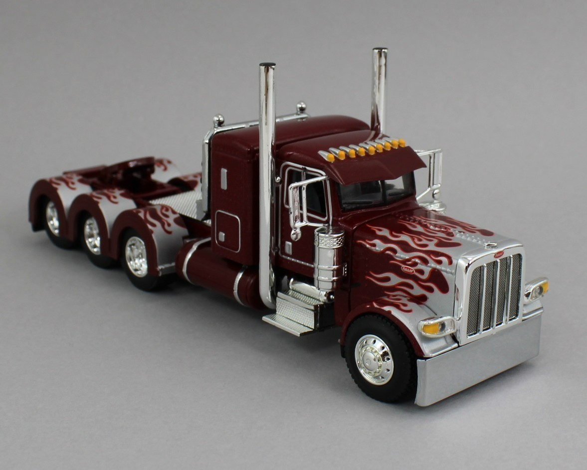 2 CHROME DCP 1/64 379/389 PETERBILT STEPS WITH RED AIR TANK