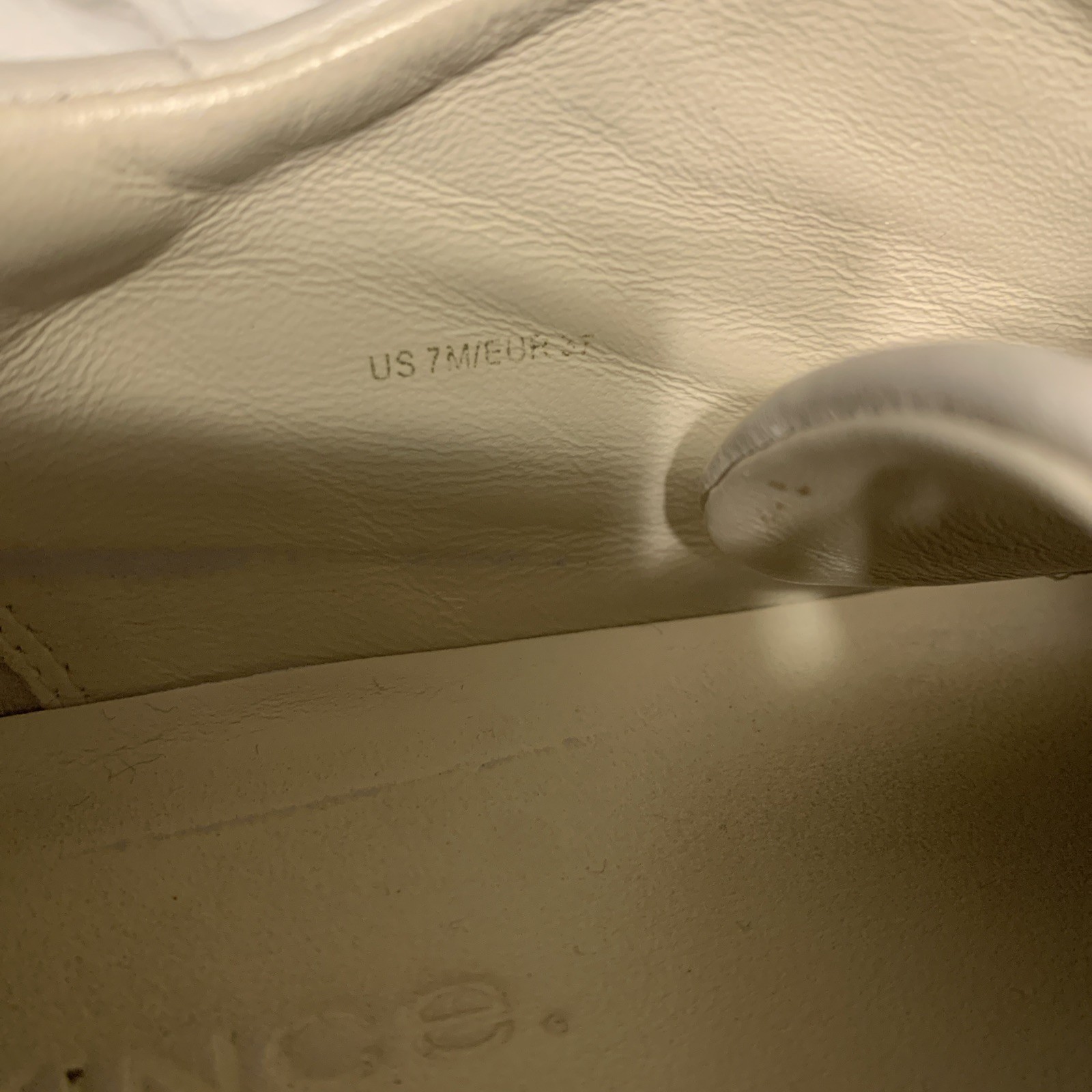 Vince Authentic Solid Bone Ivory White Leather Sl… - image 8